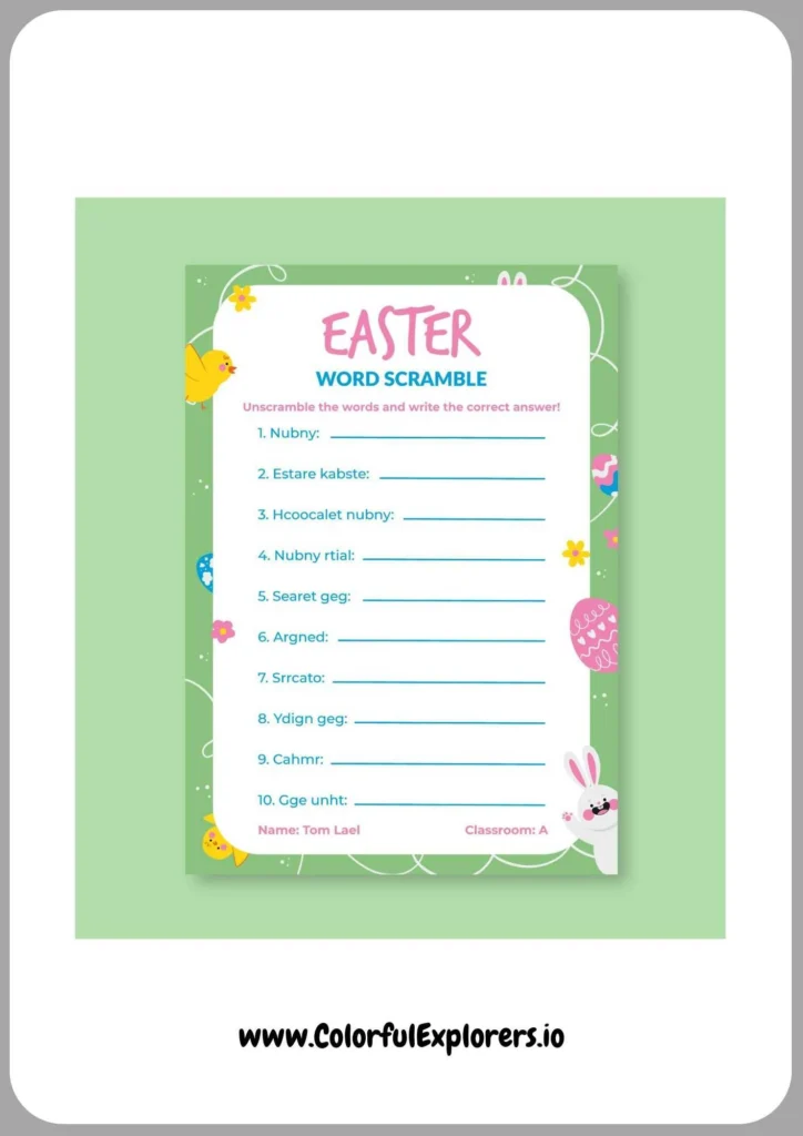 Word Search Easter Special